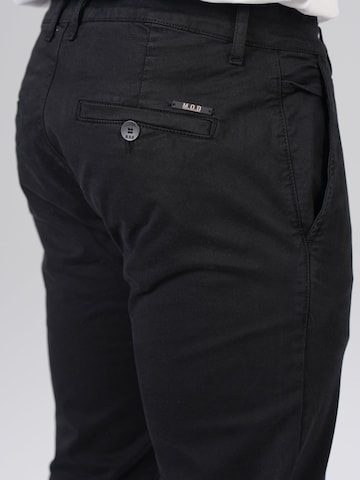 M.O.D MIRACLE OF DENIM Slimfit Lærredsbukser i sort