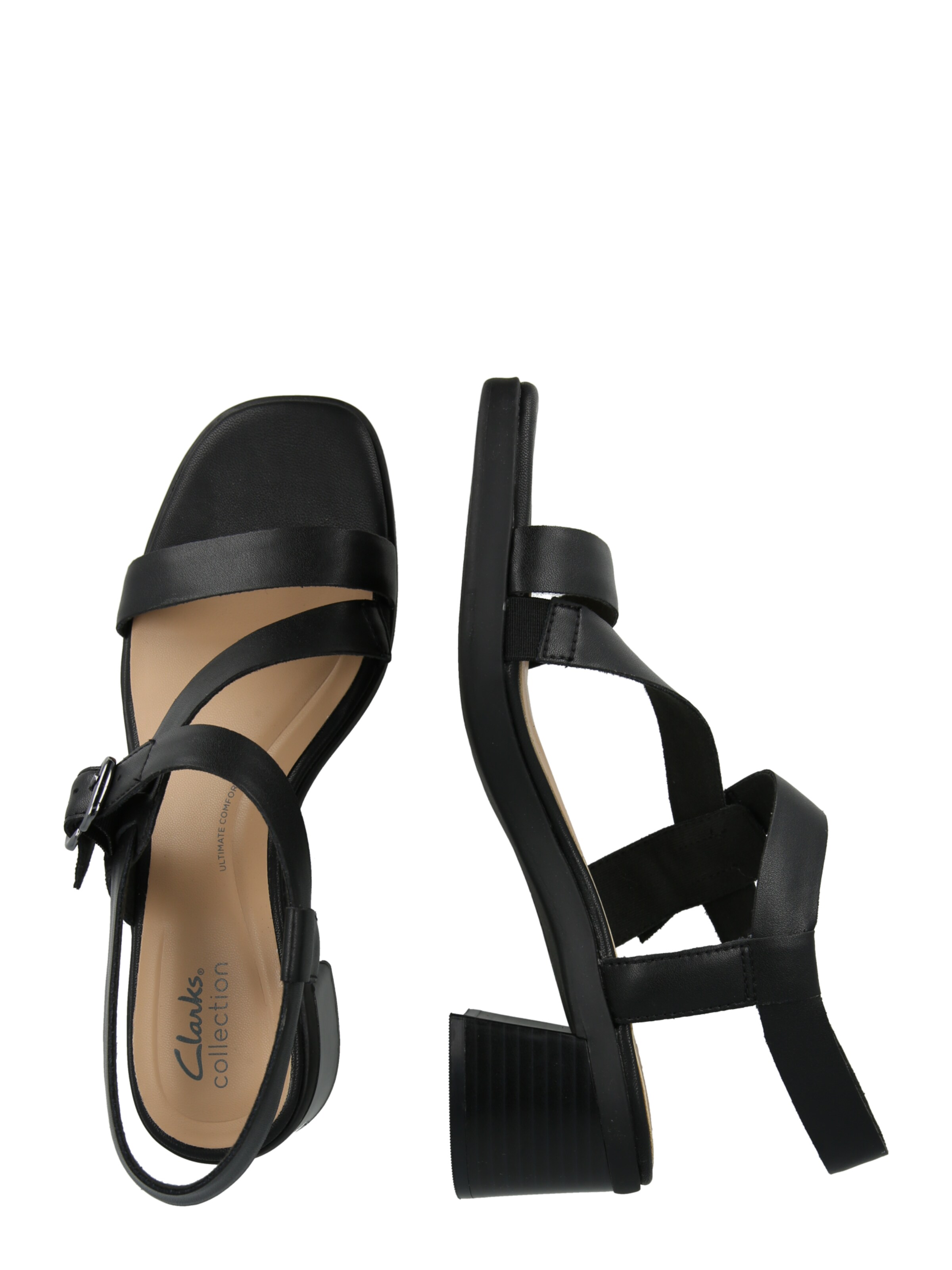 CLARKS Páskové sandály 'Jaylan Sol' – černá: boční strana