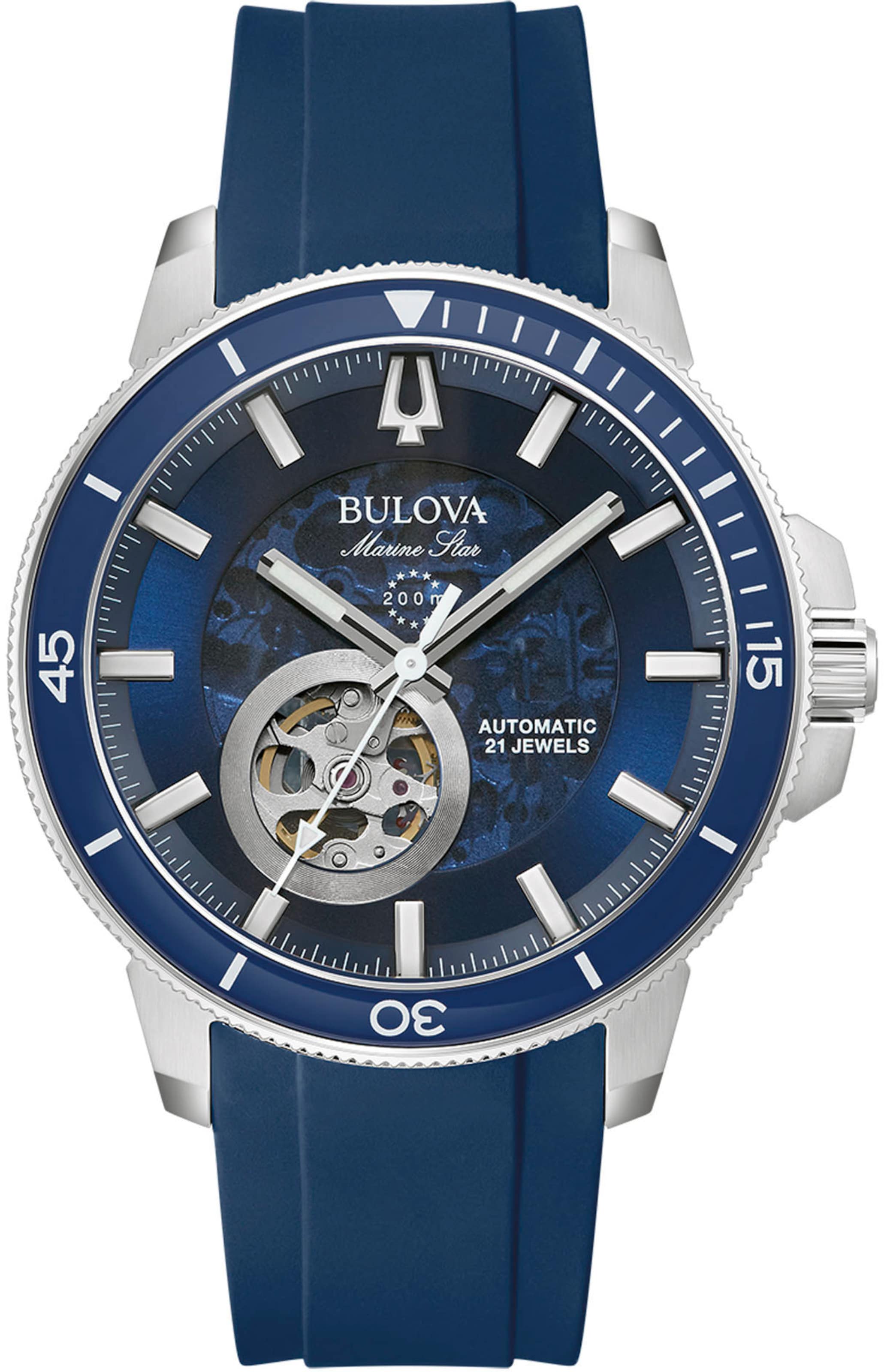 Bulova Uhr in Blau: Vorderseite