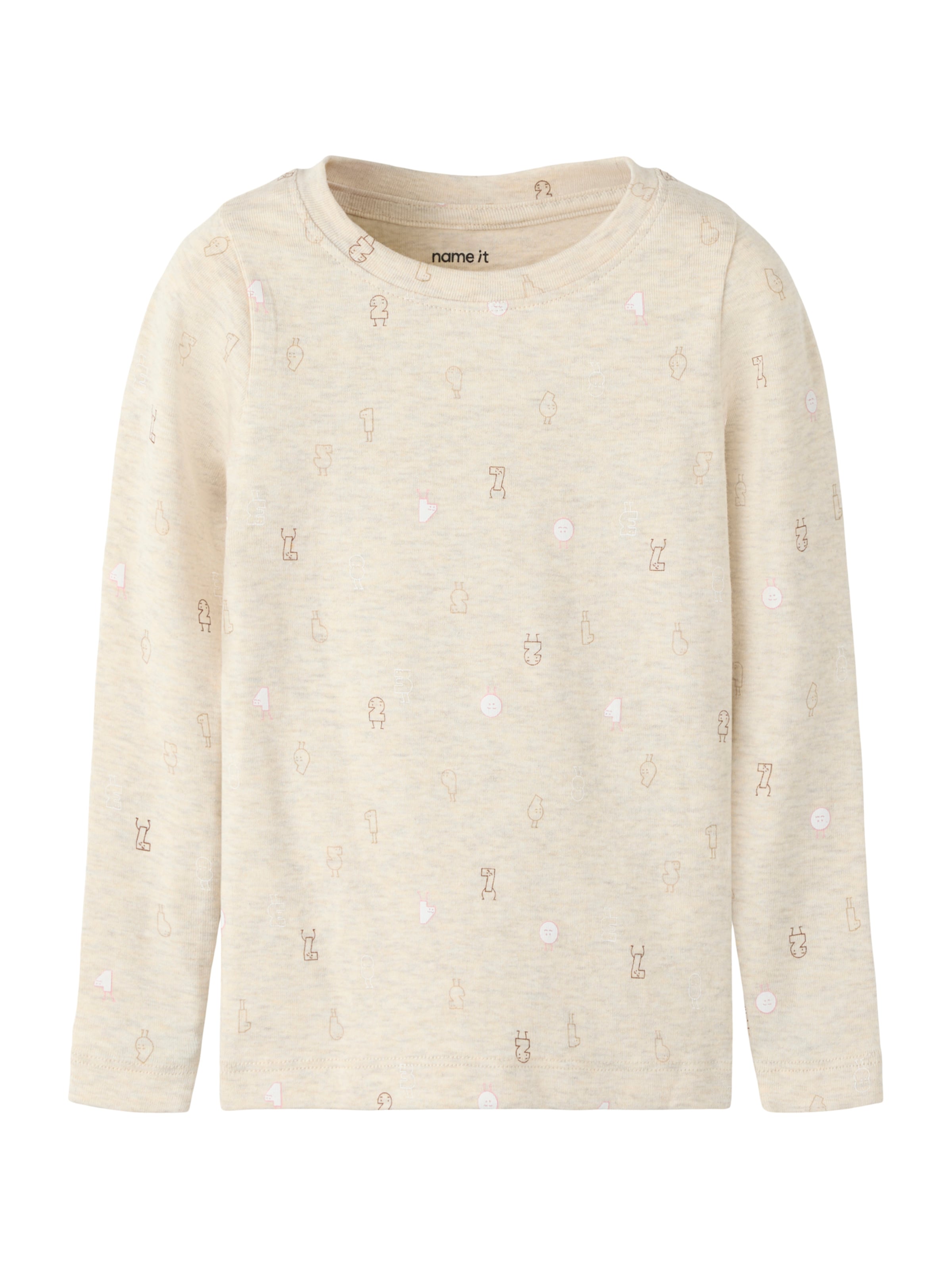 Tricou 'NMFOLYDIANA' de la NAME IT pe bej: față