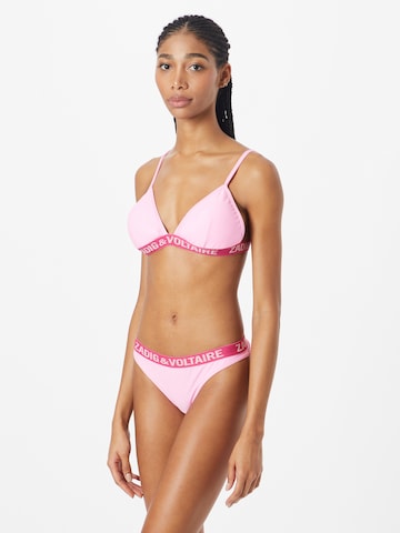 Triangle Bikini Zadig & Voltaire en rose : devant