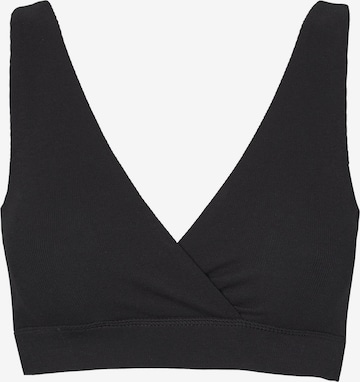 Triangle Soutien-gorge Müsli by GREEN COTTON en noir : devant