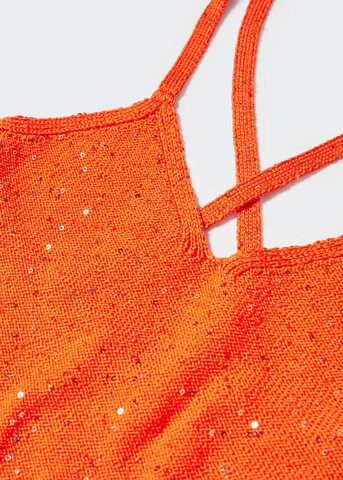 MANGO Knitted dress 'Clara' in Orange