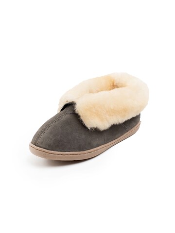 Pantoufle 'Sheepshin' Minnetonka en gris : devant