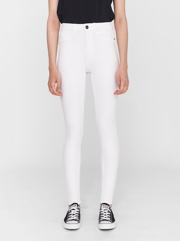 Skinny Jeans 'Callie' de la Noisy may pe alb: față