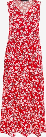 sarkans Threadbare Vasaras kleita: no priekšpuses