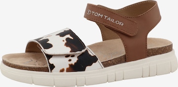TOM TAILOR Sandalen in Bruin: voorkant