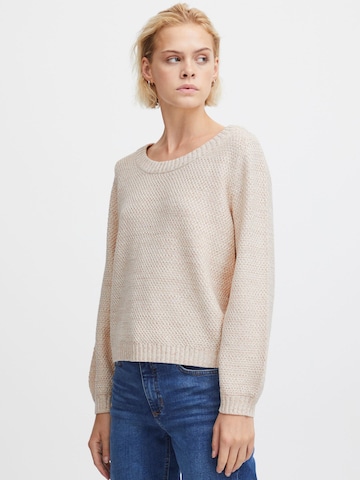ICHI Sweater 'NOELLE' in Beige: front