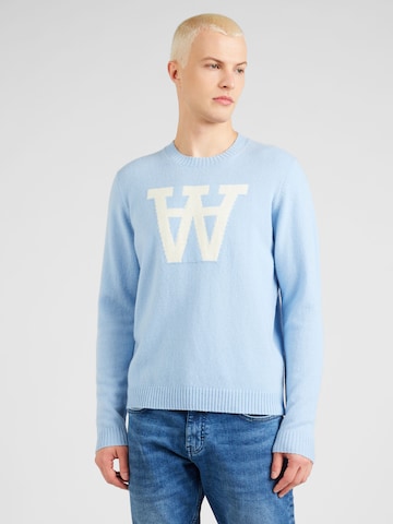 Pullover 'Tay' di WOOD WOOD in blu: frontale