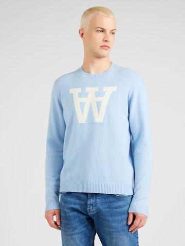 Pull-over 'Tay' WOOD WOOD en bleu : devant