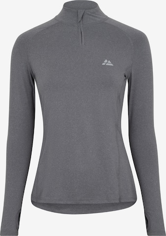 T-shirt fonctionnel 'Half Zip' DANISH ENDURANCE en gris : devant