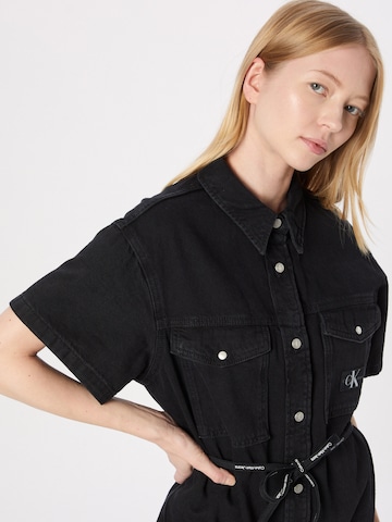 Rochie tip bluză de la Calvin Klein Jeans pe negru