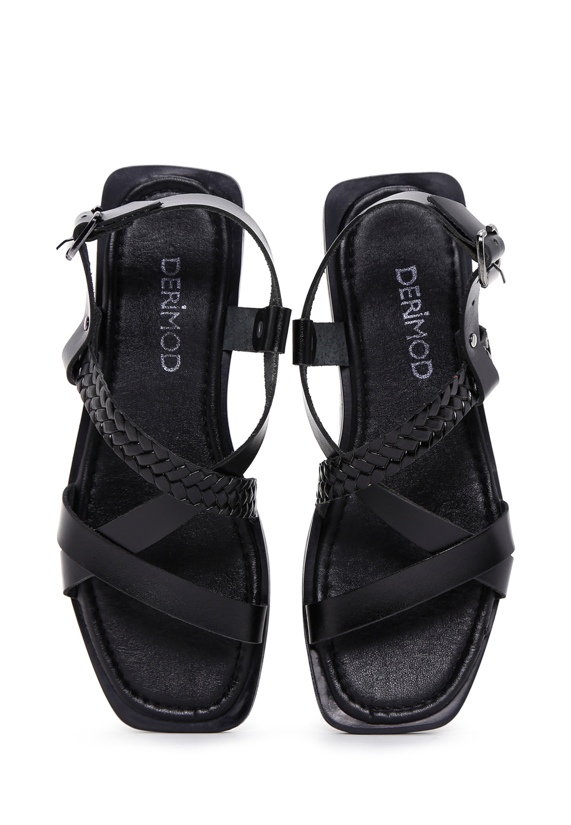 Derimod Riemensandale in Schwarz