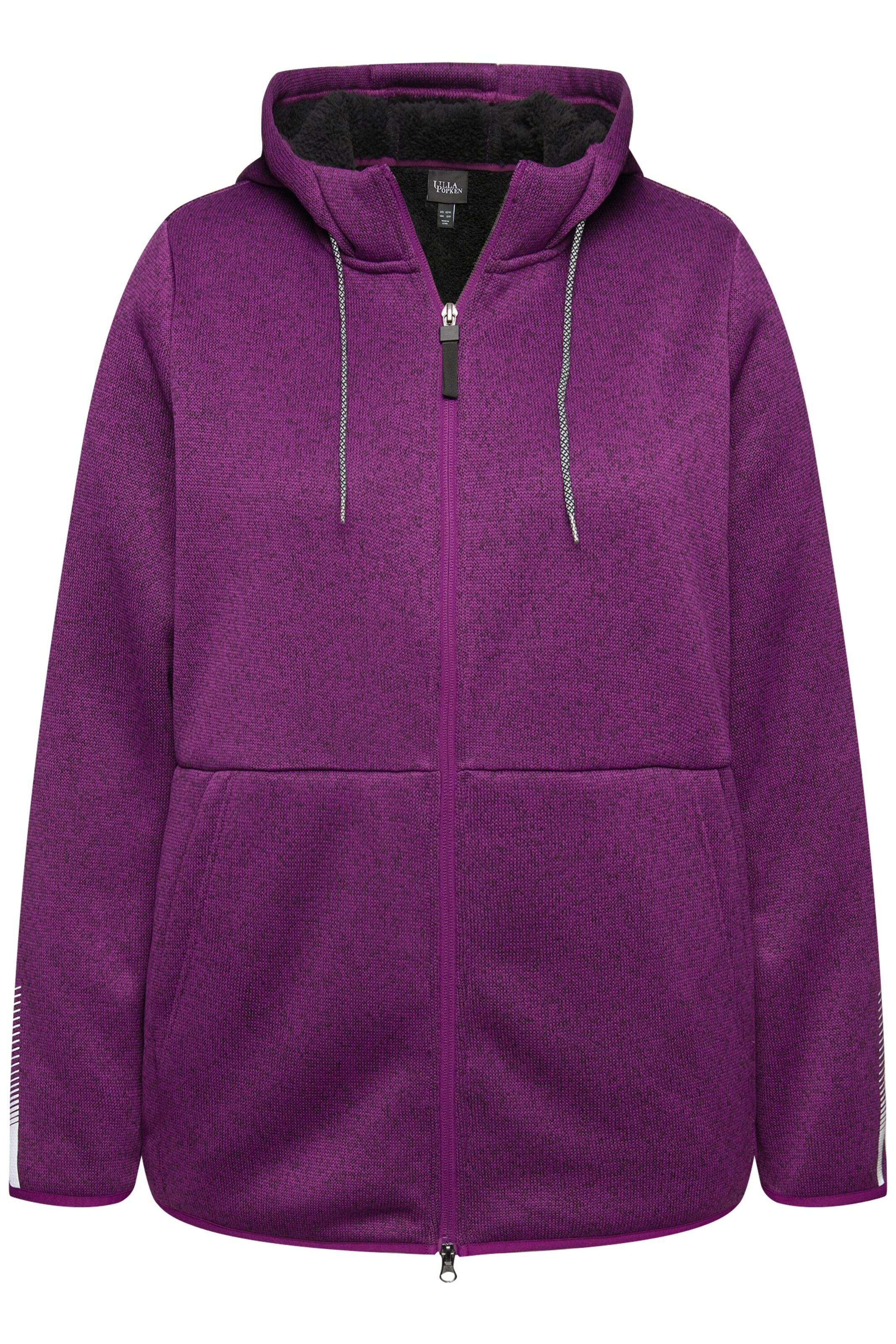 Ulla Popken Sweatjacke in Lila: Vorderseite