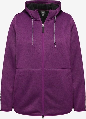 Ulla Popken Sweatjacke in Lila: Vorderseite