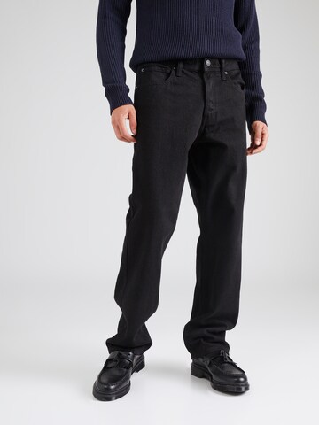 JACK & JONES Regular Jeans 'EDDIE' in Zwart: voorkant