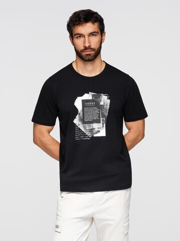 Ombre Shirt in Zwart: voorkant