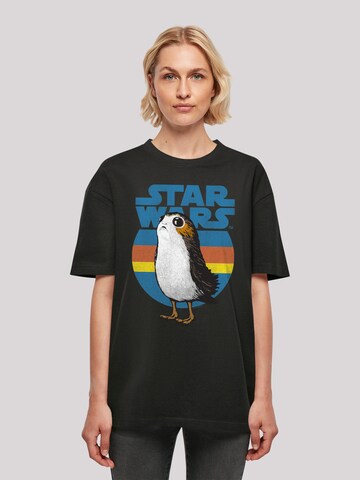 F4NT4STIC Oversized Shirt 'Star Wars Last Jedi Porg' in Black: front
