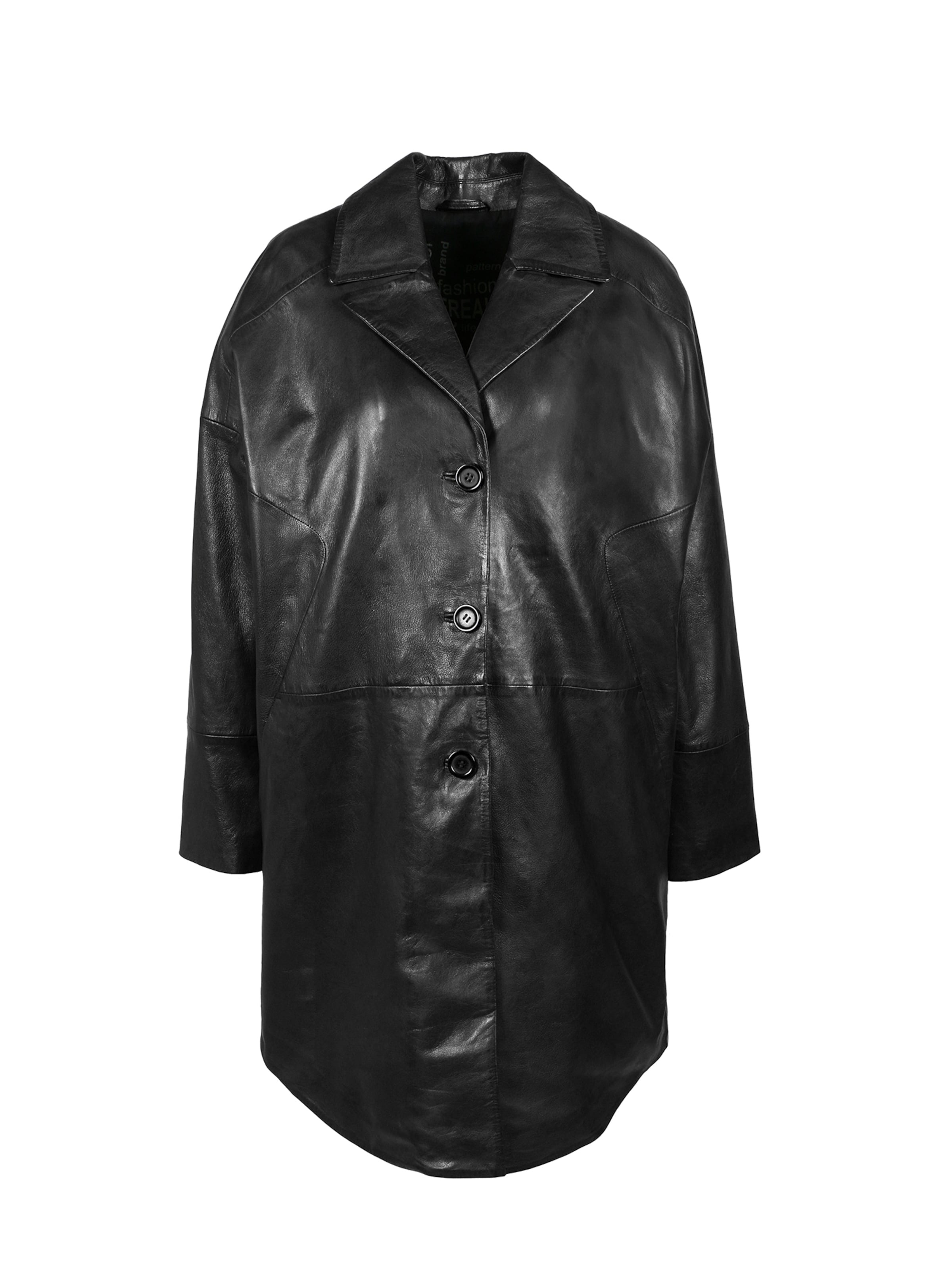 FREAKY NATION Kevad-sügismantel 'As Well', värv must: eest vaates