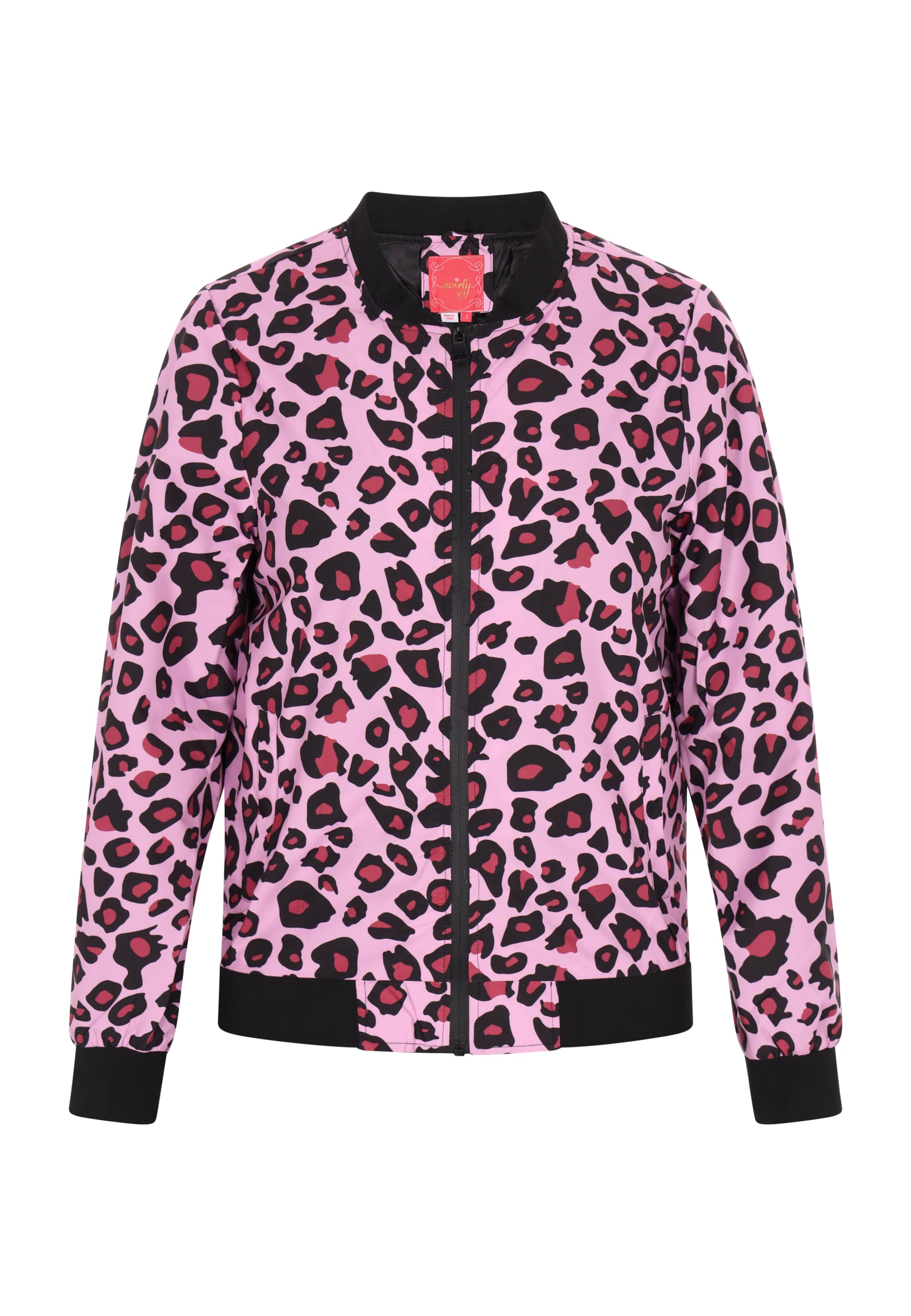 swirly Φθινοπωρινό και ανοιξιάτικο μπουφάν σε ροζ: μπροστά