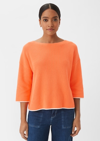 Pull-over comma casual identity en orange : devant