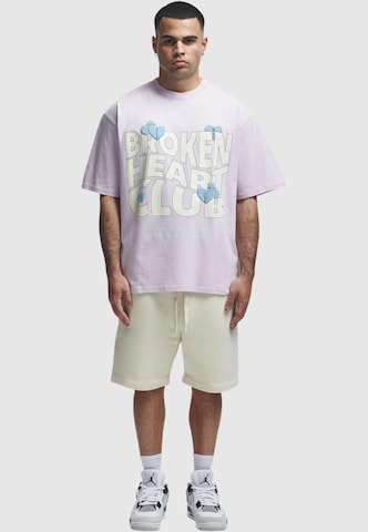 T-Shirt 'Broken Heart Club' 2Y Studios en violet