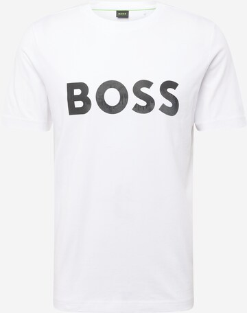 T-Shirt 'Mirror1' BOSS en blanc : devant