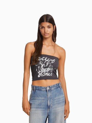 Bershka Top in Grijs: voorkant