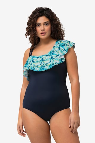 Ulla Popken Swimsuit in Blue: front