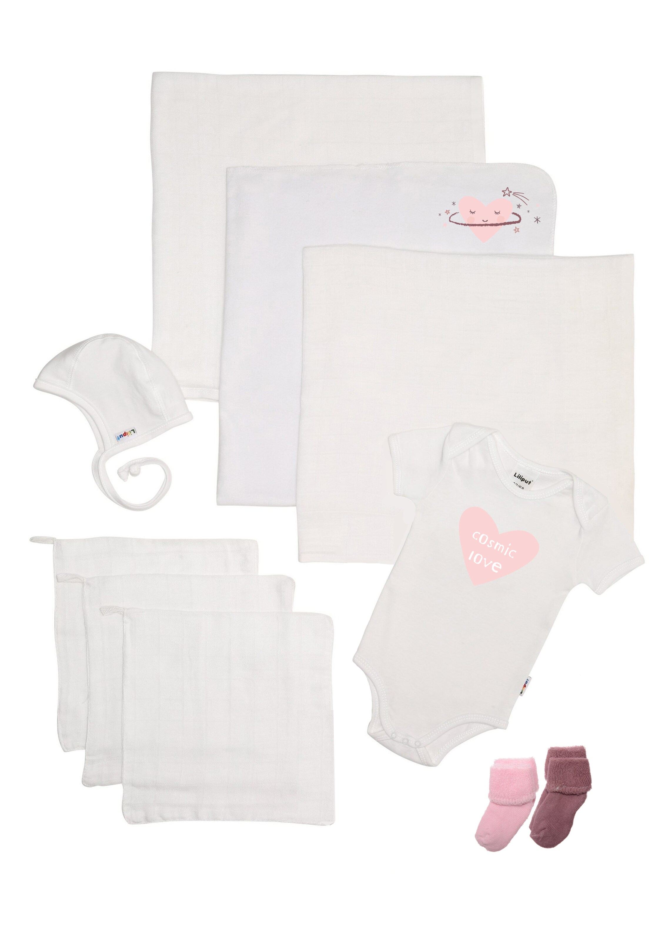 LILIPUT Erstausstattungspaket 'Cosmic Love' in Weiß: Vorderseite