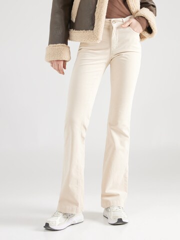 évasé Pantalon Springfield en beige : devant