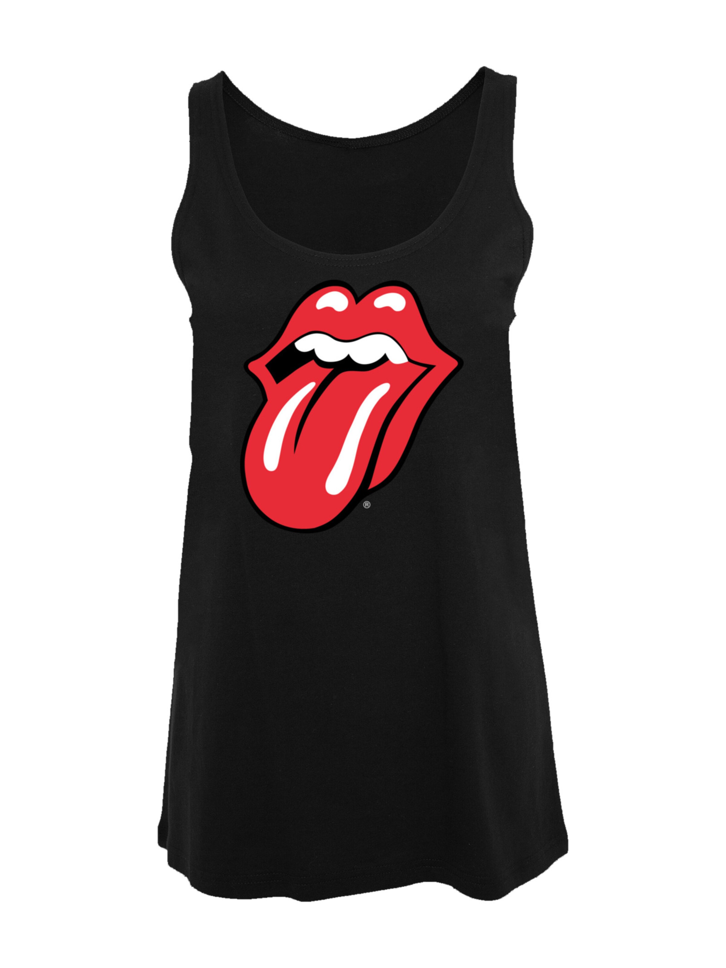 F4NT4STIC Shirt 'The Rolling Stones Classic Tongue' in Black: front