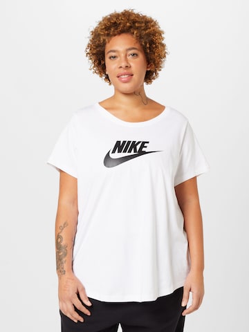 T-shirt fonctionnel Nike Sportswear en blanc : devant