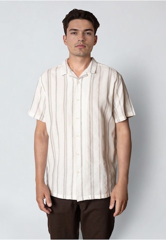 Clean Cut Copenhagen Comfort fit Overhemd 'Evald' in Beige: voorkant