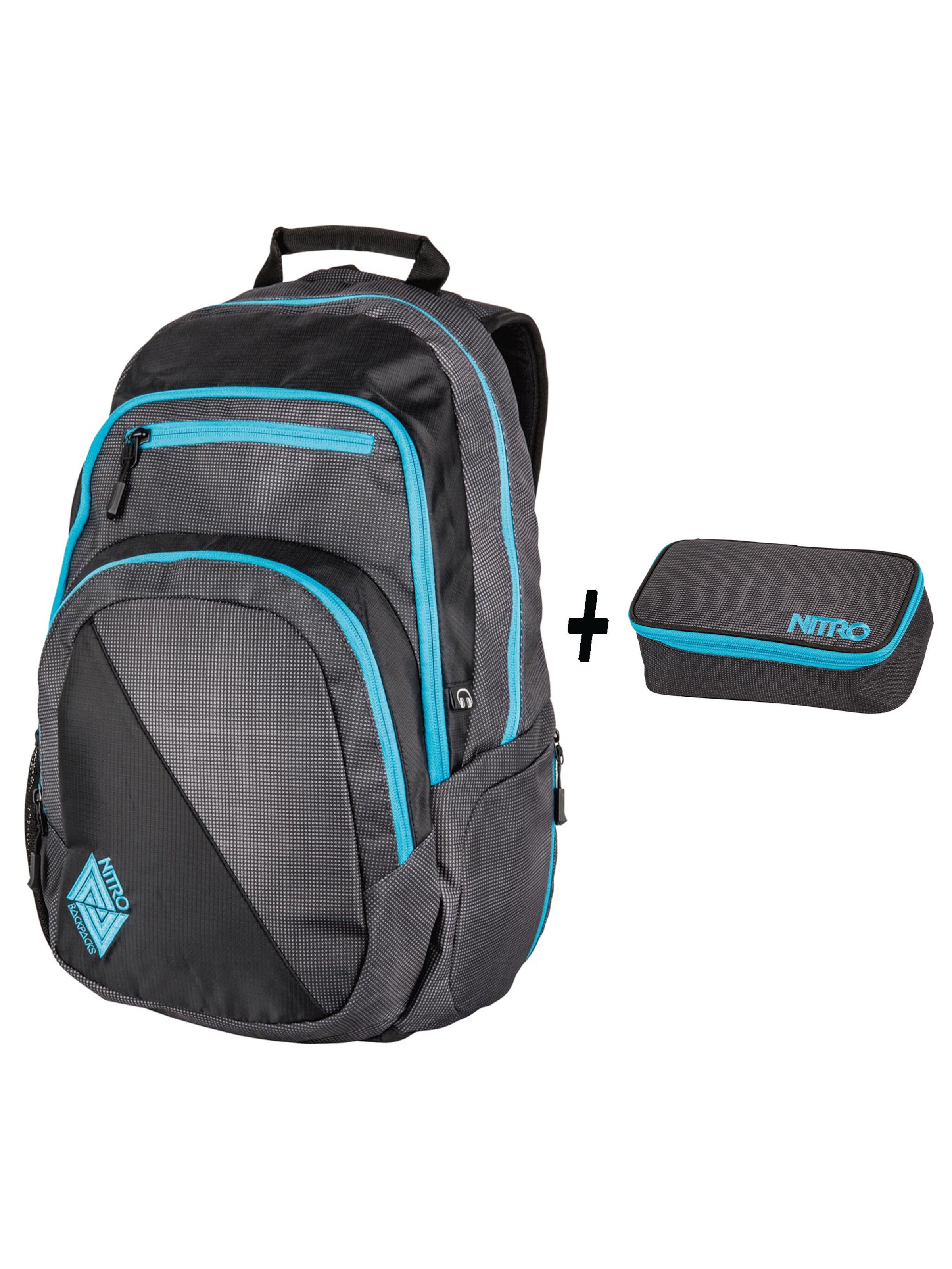 NITRO Backpack 'Set Stash' in Blue: front