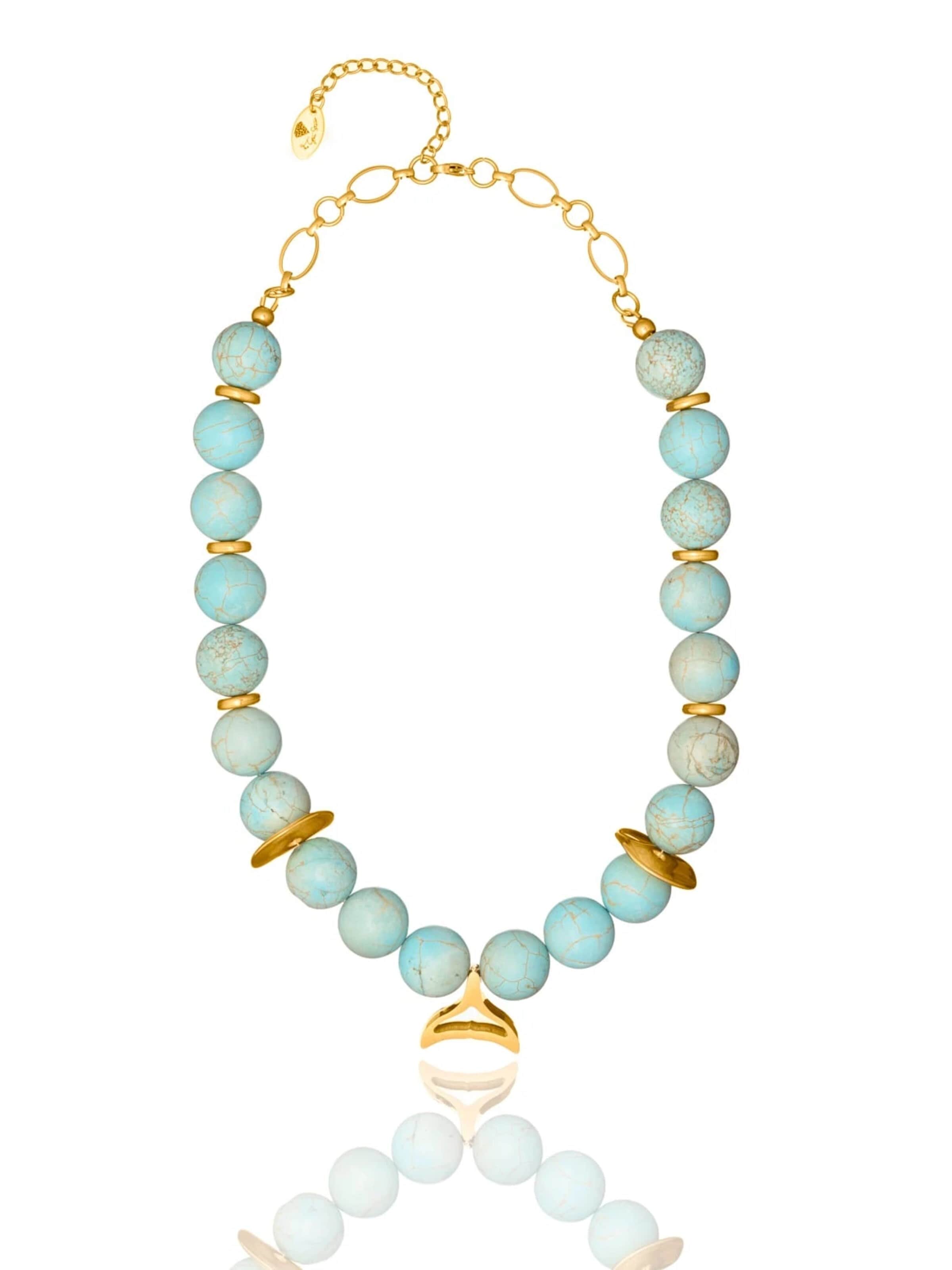 THE GEM STORIES JEWELRY Ketju 'Dynamic Turquoise Necklace' värissä sininen: etupuoli