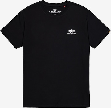 ALPHA INDUSTRIES Shirt 'Basic Small Logo' in Schwarz: Vorderseite