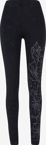 Dangerous DNGRS Skinny Workout Pants 'Marble 617' in Black: front