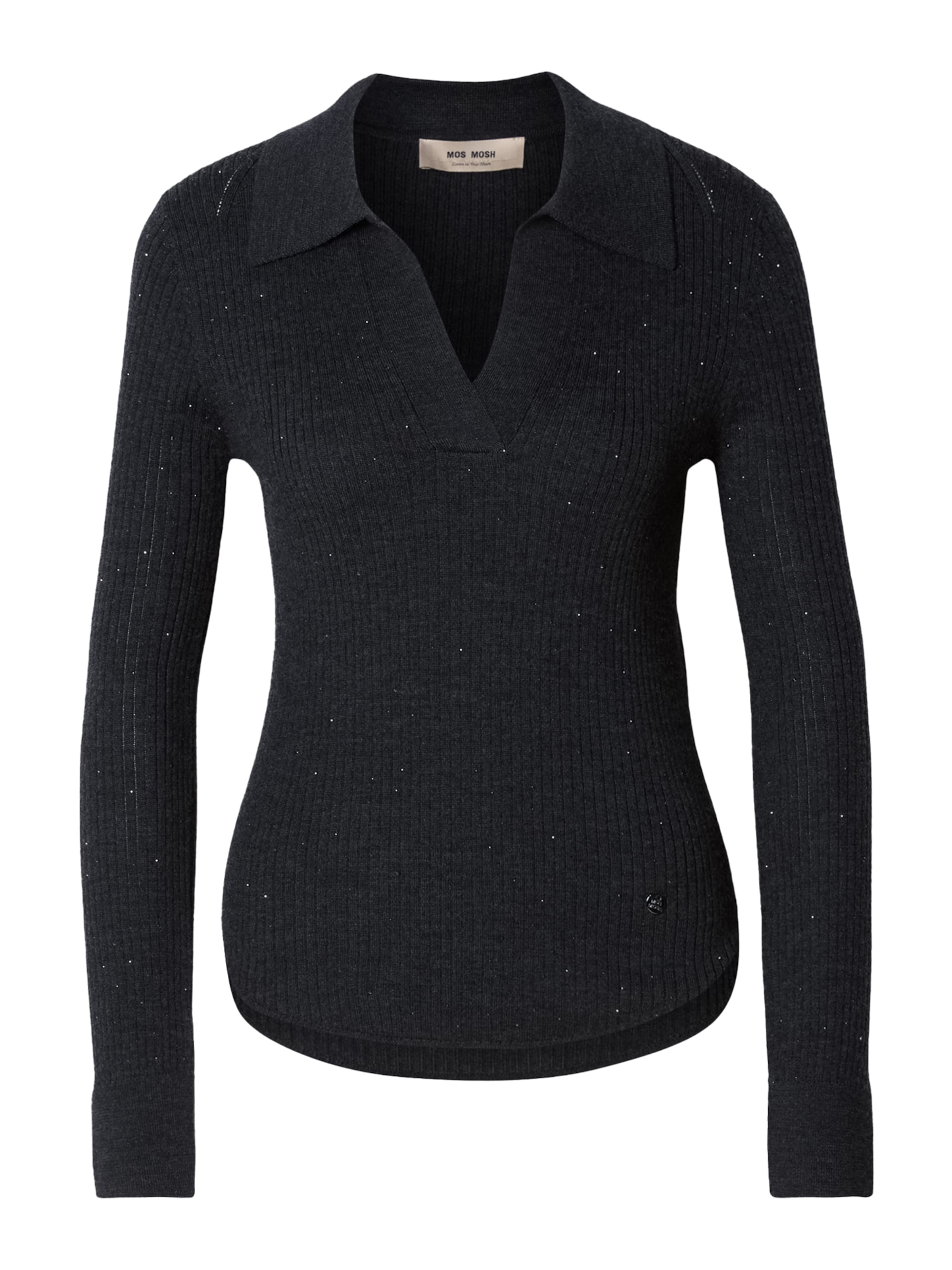 MOS MOSH Пуловер 'MMRonika' в черно: отпред