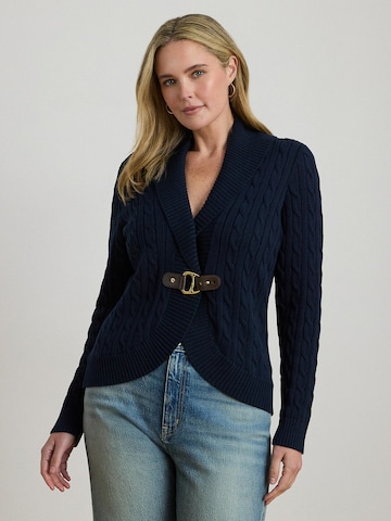 Geacă tricotată 'TAYSIR' de la Lauren Ralph Lauren Plus pe albastru: față