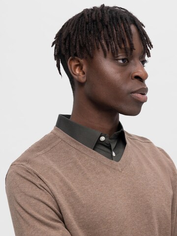 SELECTED HOMME Pulóver 'SLHBERG' - barna