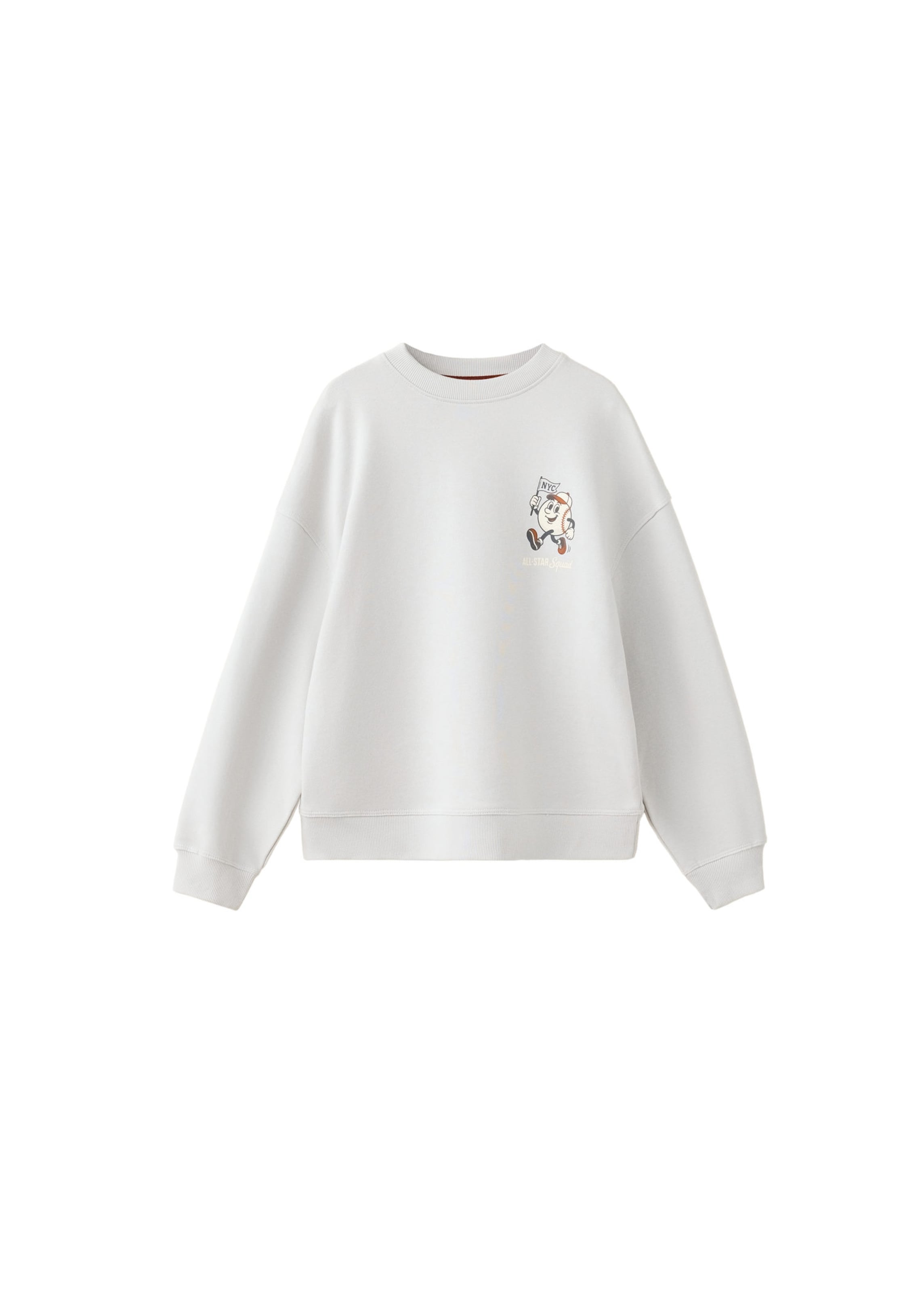 MANGO KIDSSweater majica 'MANU1' - siva boja: prednji dio