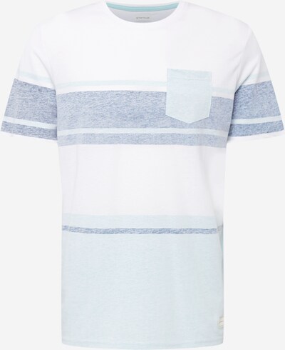 TOM TAILOR Shirt in de kleur Lichtblauw / Grijs / Wit, Productweergave