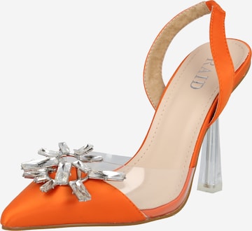Raid - Sapatos abertos atrás em laranja: frente