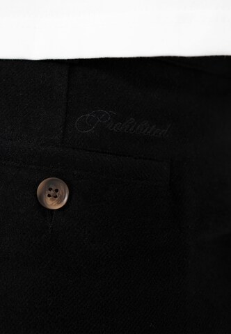 Prohibited Loosefit Bandplooibroek 'Podium' in Zwart