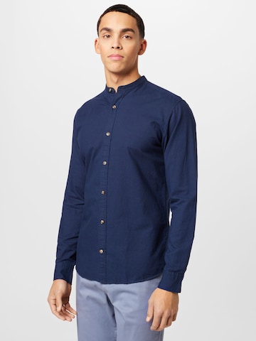 Coupe slim Chemise 'Summer' JACK & JONES en bleu : devant