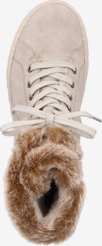 Rieker Lace-Up Boots in Beige