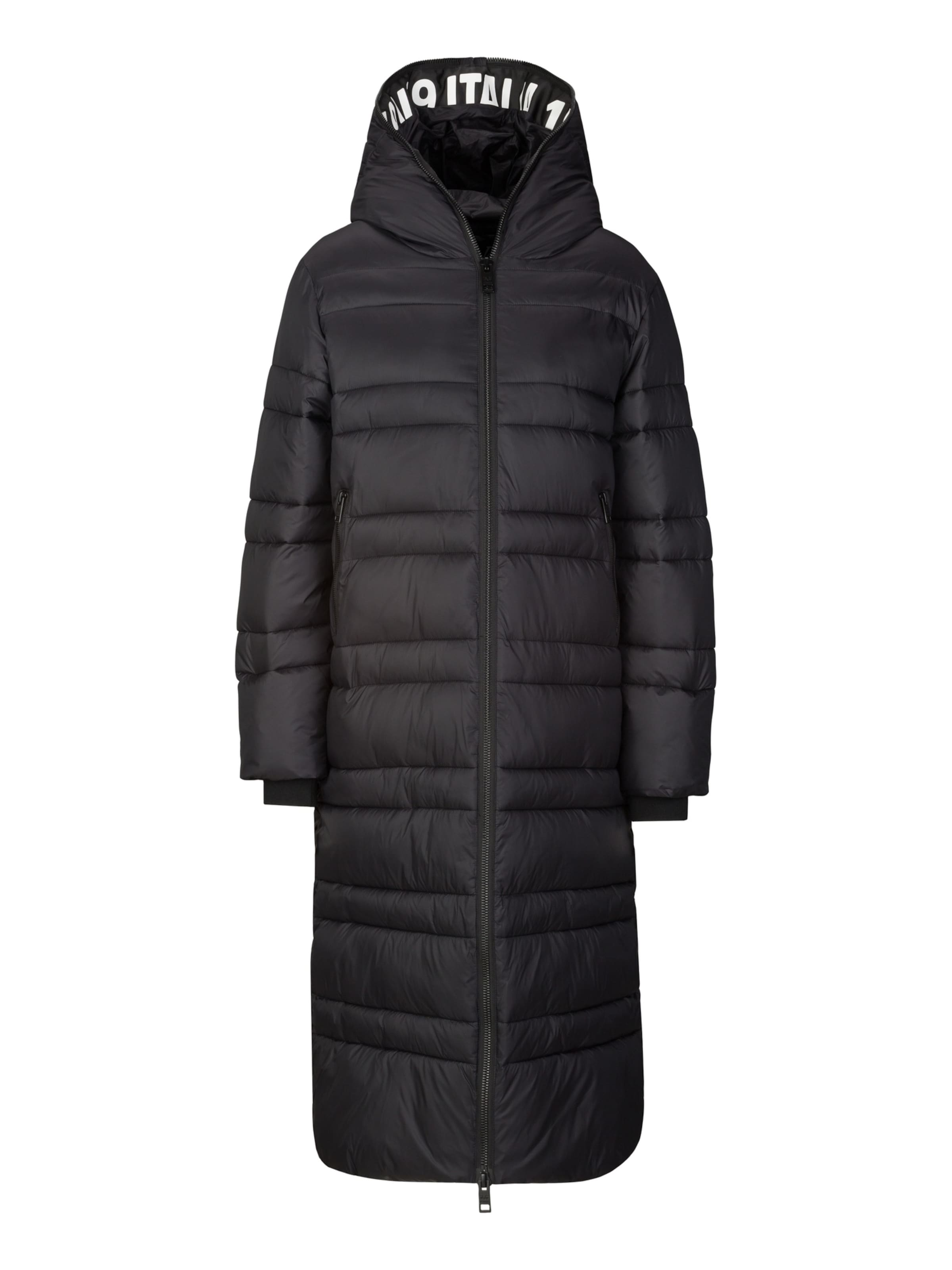 19V69 ITALIA Wintermantel 'Giuseppina' in Schwarz: Vorderseite