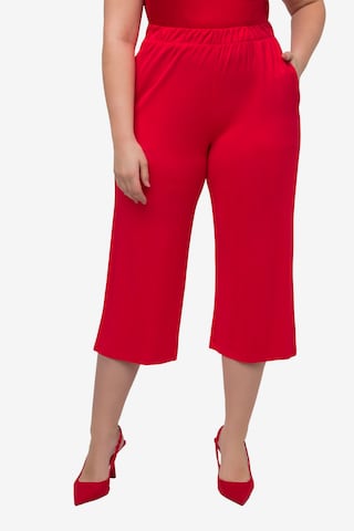 Ulla Popken Wide leg Broek in Rood: voorkant