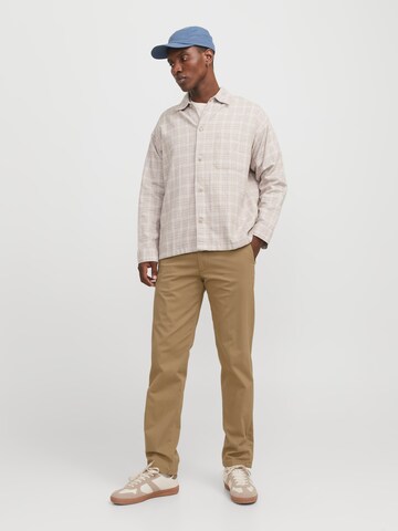 JACK & JONES - regular Pantalón chino 'JPSTKane Barret' en marrón